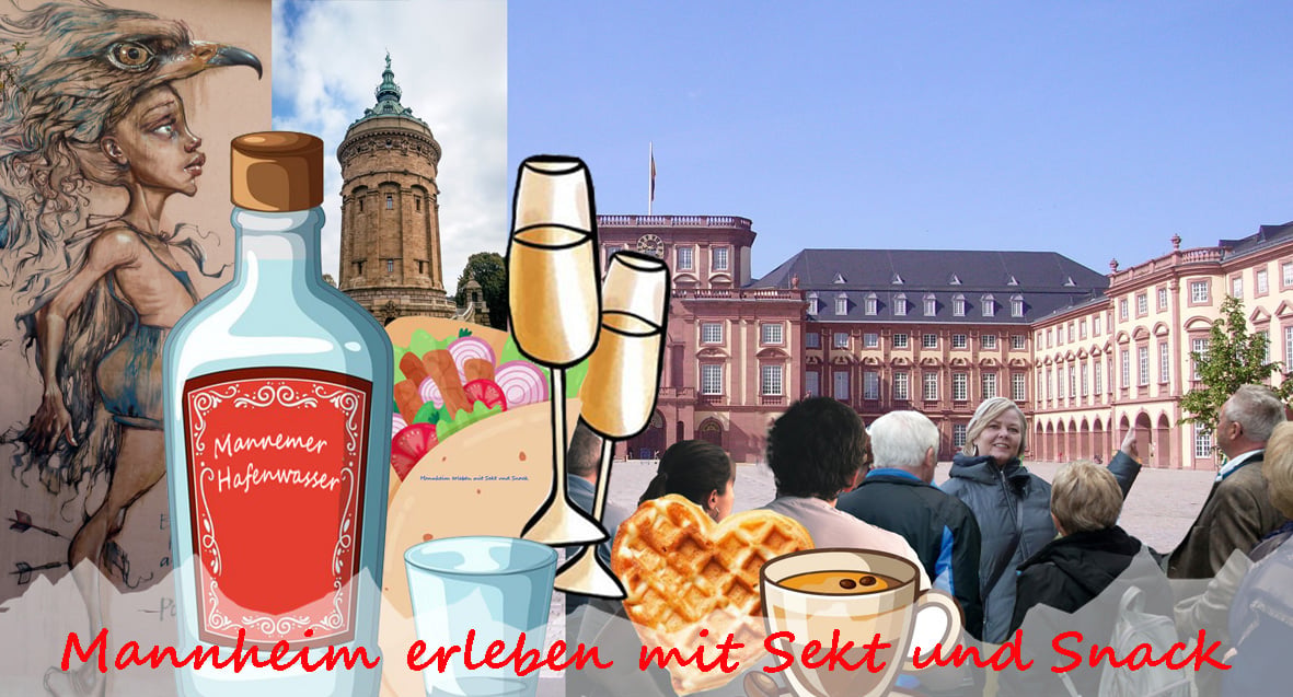 Öffentliche Highlight-Stadtführung Mannheim: Sekt, Snack, Schloss und StreetArt!